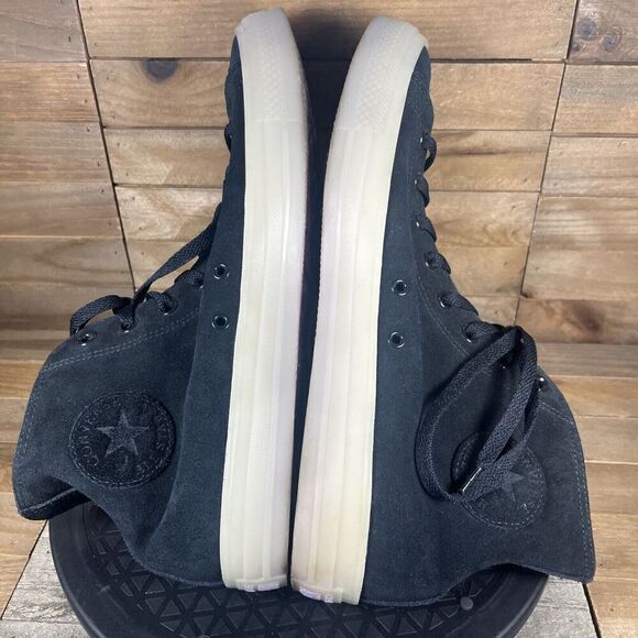 Converse Mens Size US 12 All Star 70 High Premium Black Suede Lace Up Sneakers - Picture 8 of 10